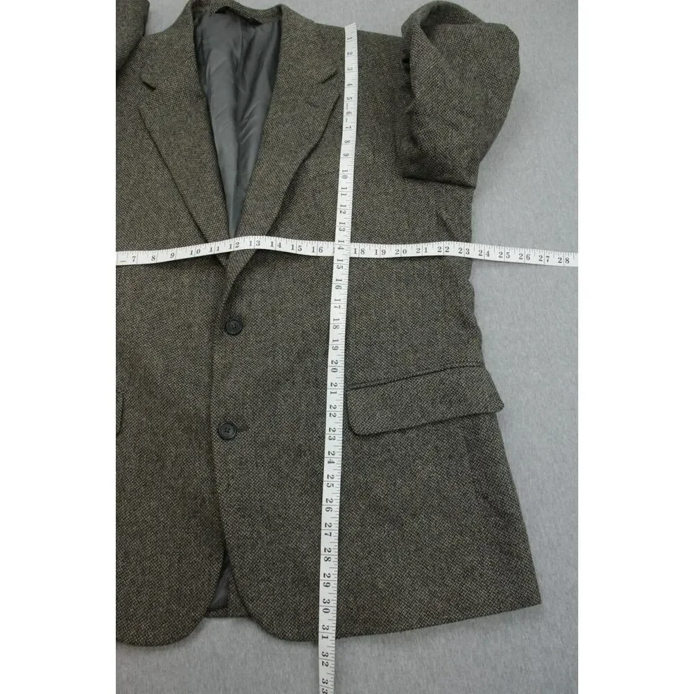 Jos A Bank Blazer Mens 46R Herringbone 100% Camel Hair 2 Buttons Single Breasted
